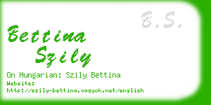 bettina szily business card